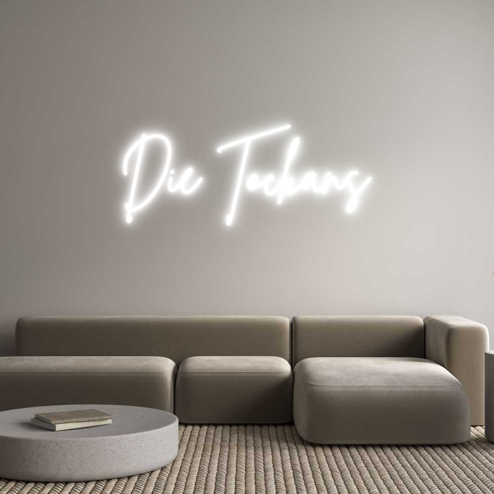 Tilpasset neonskilt på nettredigering Die Tockans