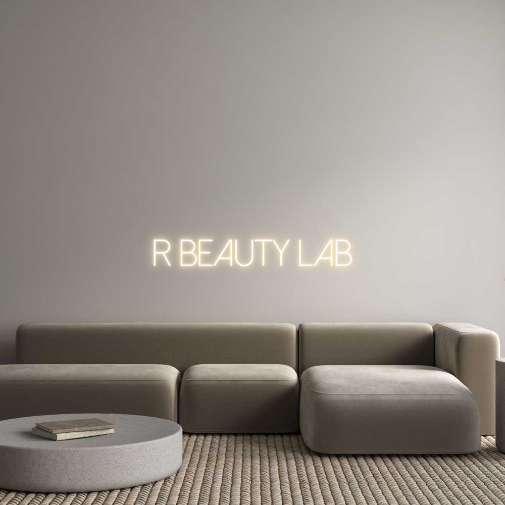 Editor online di insegne al neon personalizzate R Beauty Lab