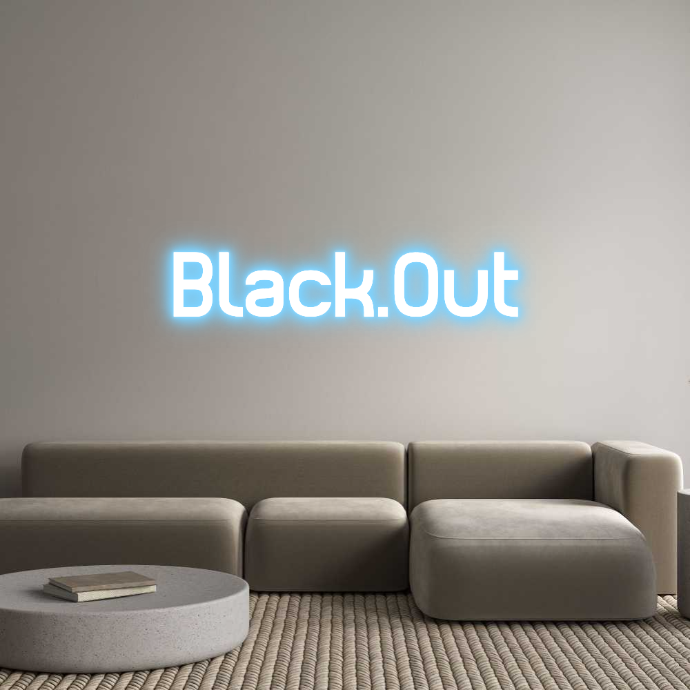 Custom Neon Sign Online Editor Black.Out