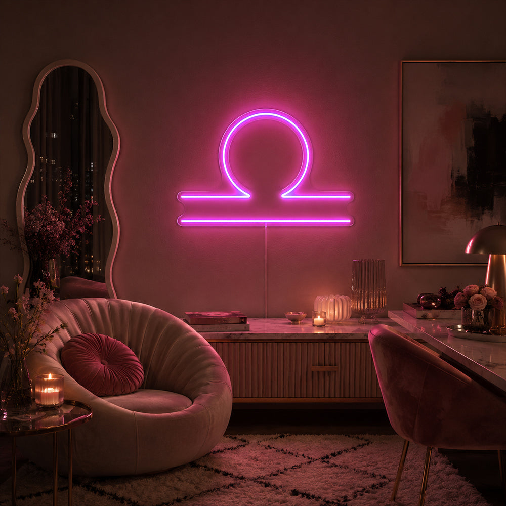Bilancia Led Neon Sign - Made a London Zodiac Neon Signs