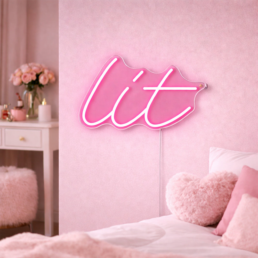 Lit Led Neon Sign - Planet Neon Made in London Neon Signs