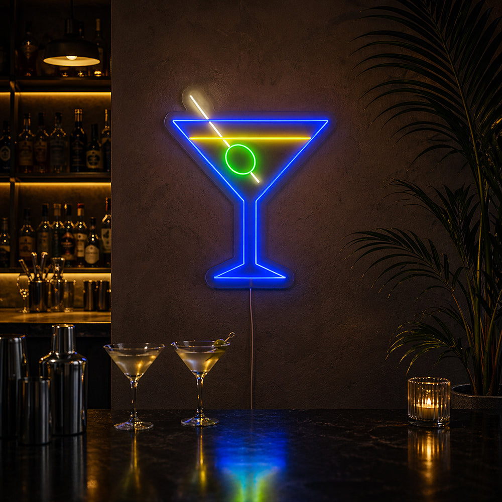 Bebida martini liderou o sinal de néon - Made in London Club Pub Signs de neon