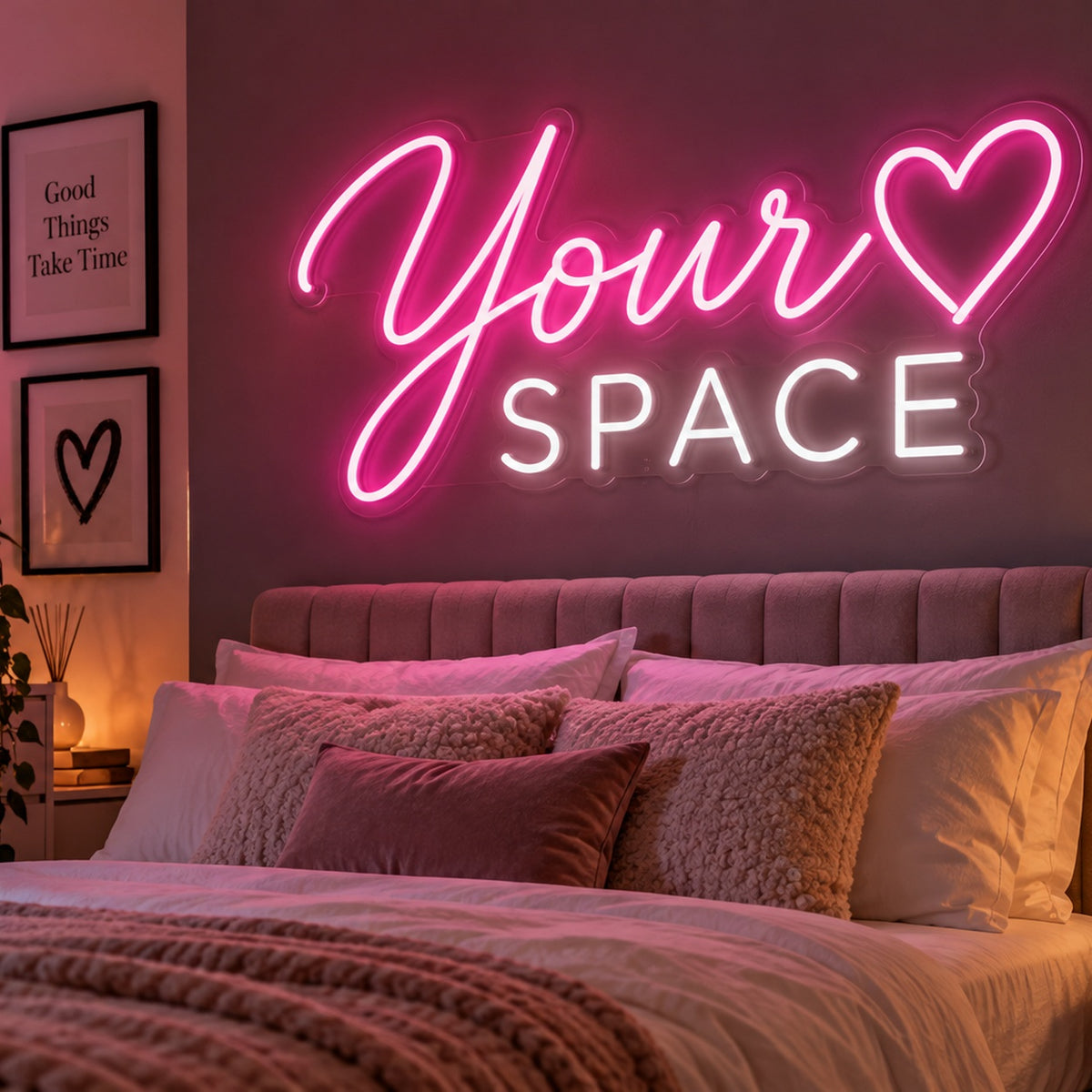 Insegna al neon con barra personalizzata - Designer AI
