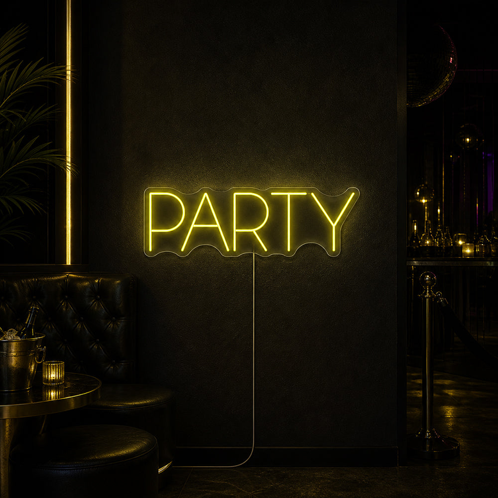 Partiled Neon Sign - Made in London -festlighederne Neon Signs