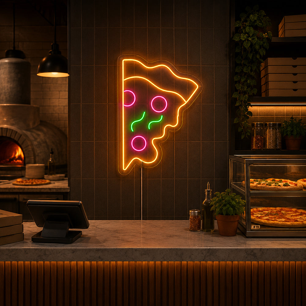 PIZZA Led Neon Sign - Made a London Food Restaurants Neon Signs