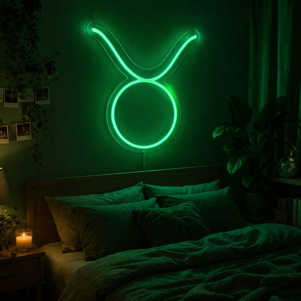 Taurus ledet neonskilt - laget i London Zodiac Neon Signs