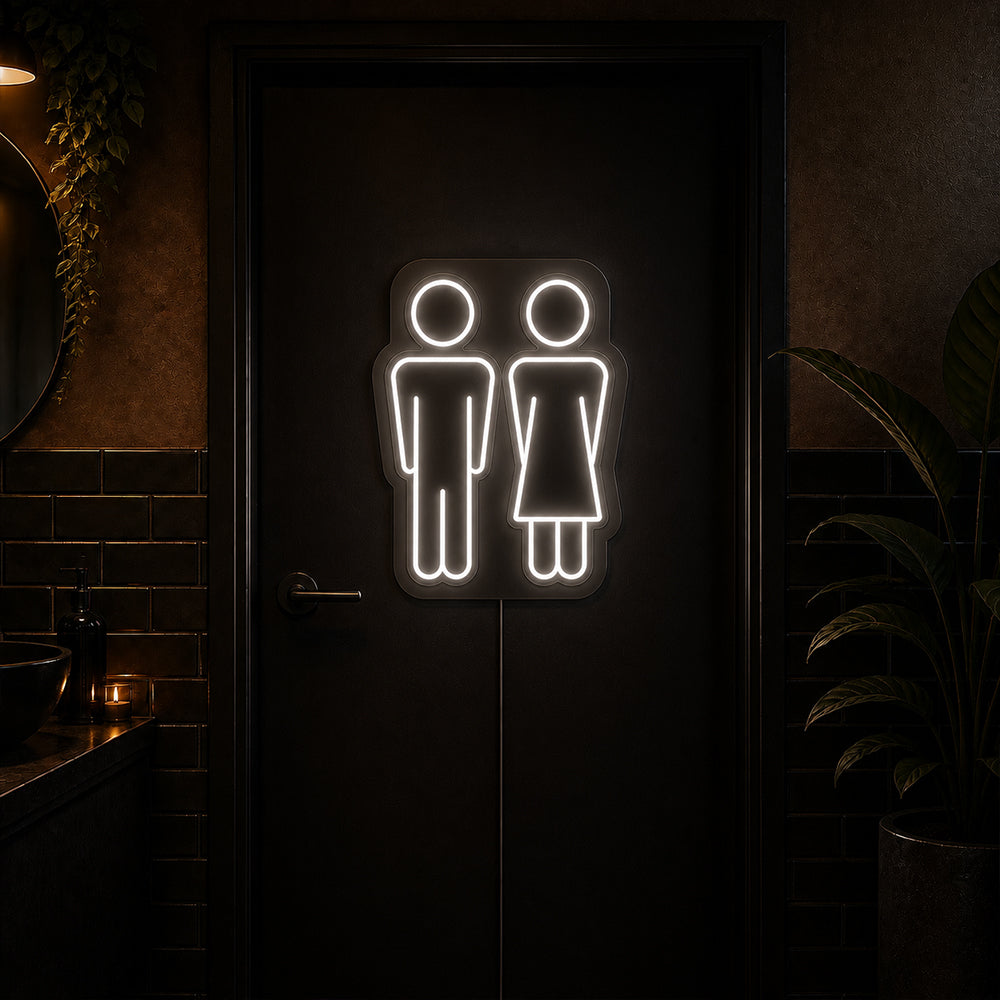 Sign neon a LED UNISEX - Made in London Bathroom Neon Signs