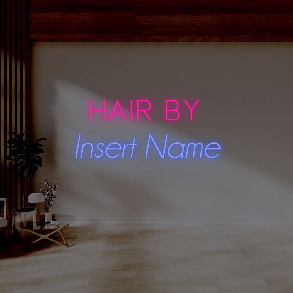 Hair By Part Custom LED Neon Sign - Planet Neon