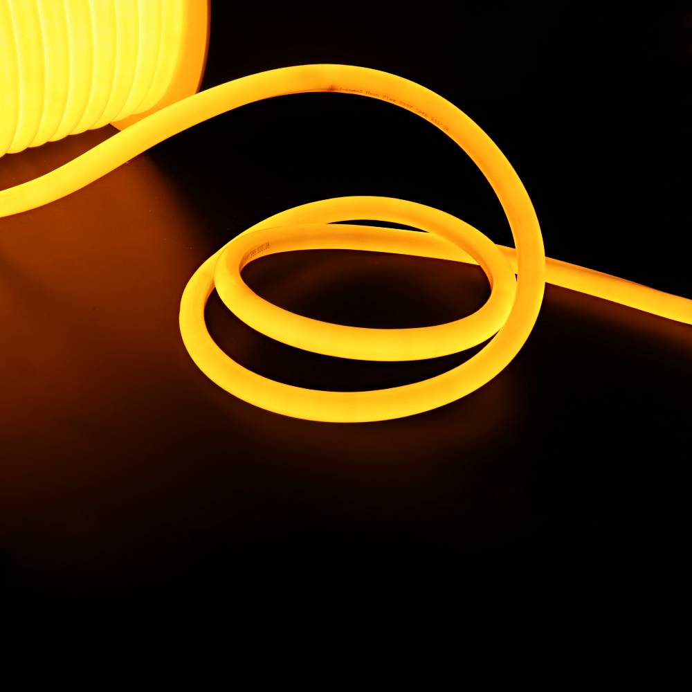 I LumoS 16mm Golden Yellow Flexible IP65 Dimmable 360 Degree LED Neon Strip Light 220 – 240V 9W/m - Planet Neon