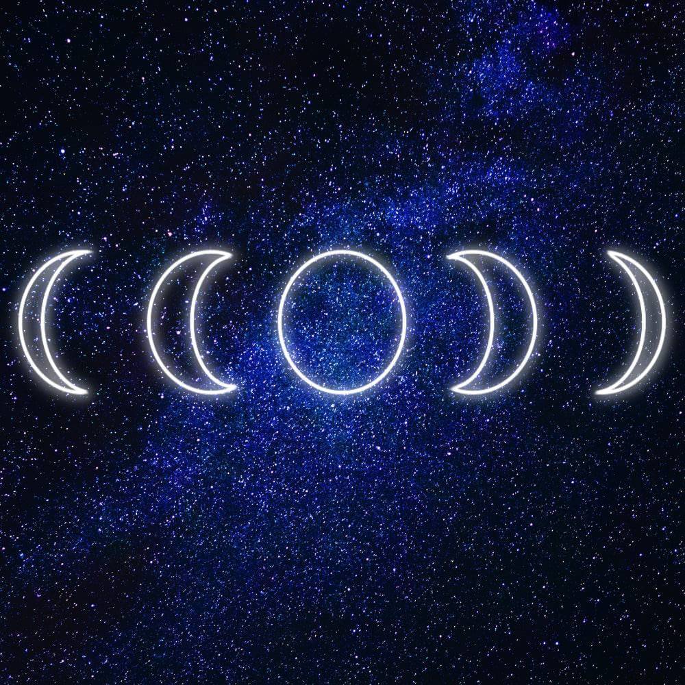 Lunar Phase LED Neon Sign - Planet Neon Made in London Neon Signs