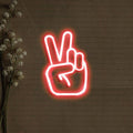 Peace Sign Hand LED Neon Sign - Planet Neon